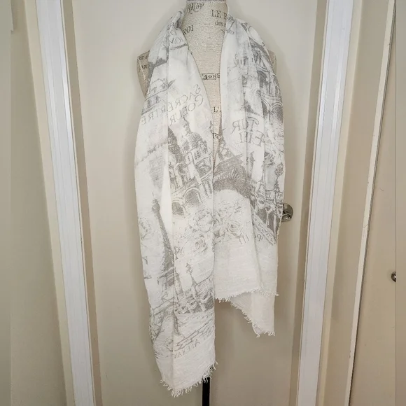 Lightweight cotton summer scarf - Picture 2 of 4